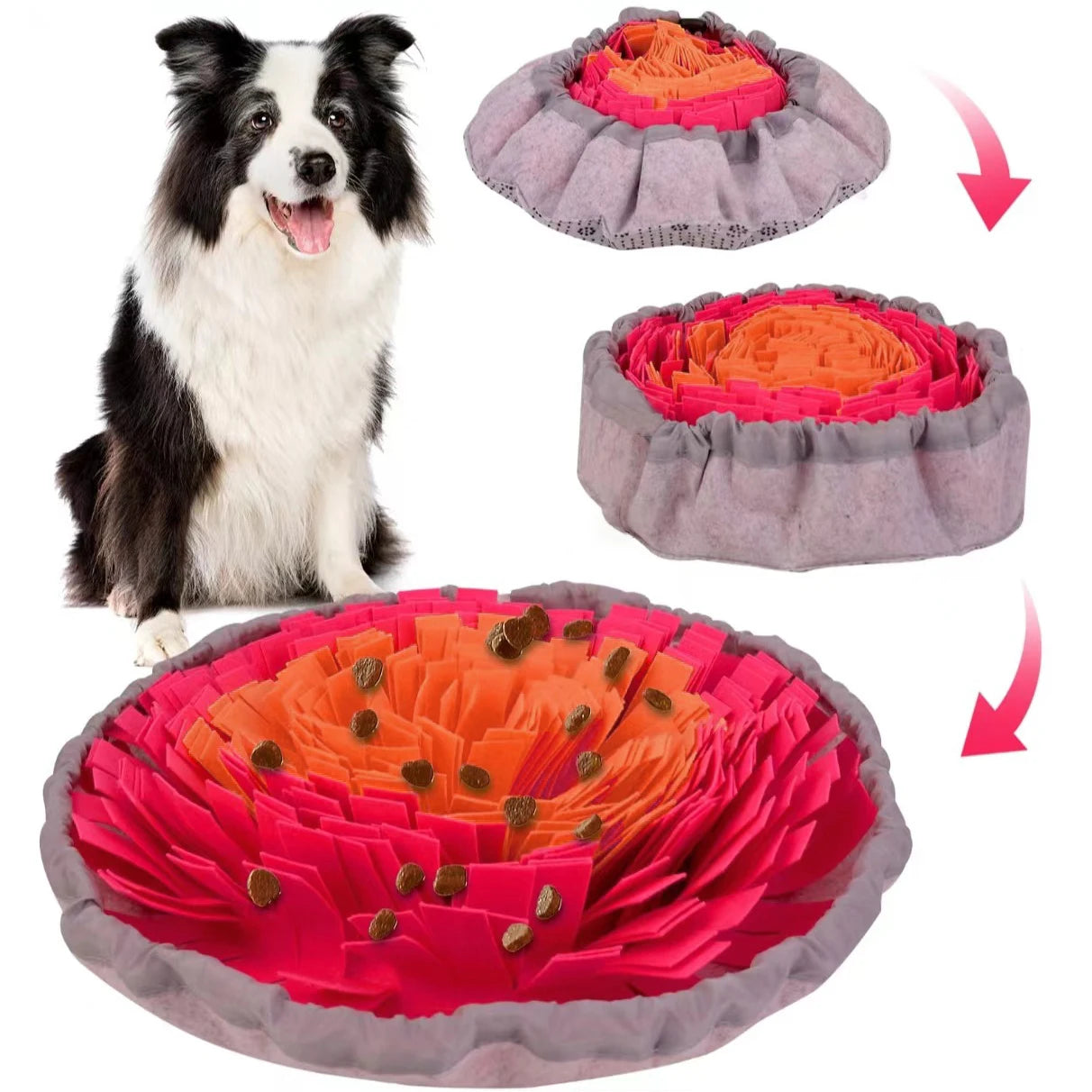 Washable Felt Pet Sniffing Pad Foldable Dog Slow Feeding Mat Toy Dog