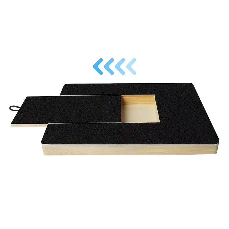 Dog Nail Scratch Board Nail Trim Pad Pull-Out Wooden Pet Scratching