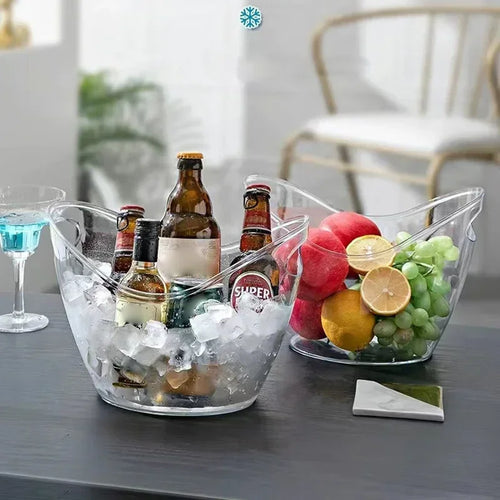 Hot Transparent Ice Cube Storage Bucket Beer Wine Bucket Bar Ice
