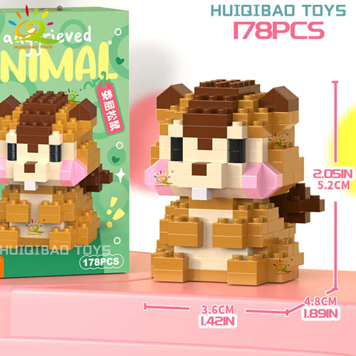 HUIQIBAO MINI Cute Pet Animal Penguin Model Building Block Micro Set