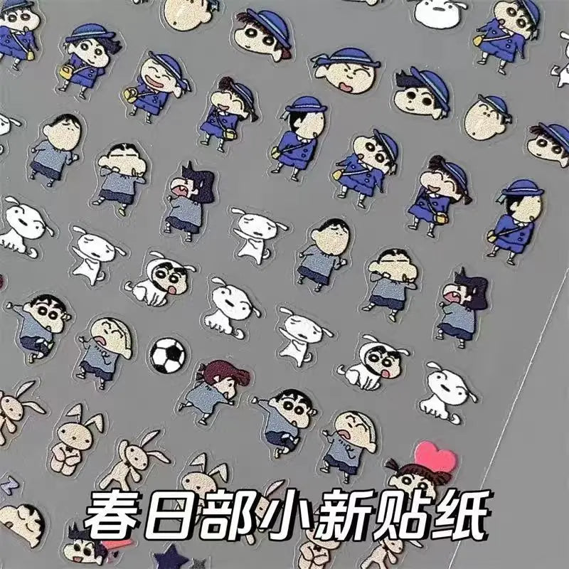 Kawaii Crayon Shin Chan PET Stickers Japanese Pixel Style Cute Phone