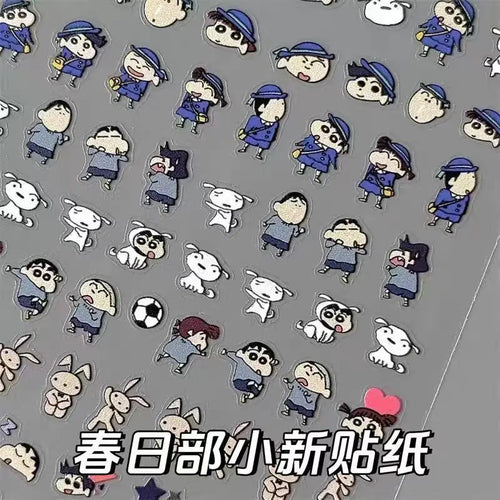 Kawaii Crayon Shin Chan PET Stickers Japanese Pixel Style Cute Phone