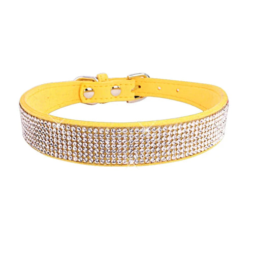 Dog Collar Crystal Glitter Rhinestone Pet Collars Zinc Alloy Buckle