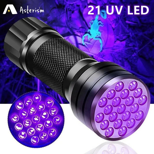 21 LED UV Ultraviolet Flashlight Blacklight 395NM Mini Torch Flash