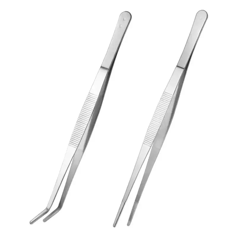 Stainless Multifuctional Steel Elbow Tweezers Aquarium Clip Long Tongs