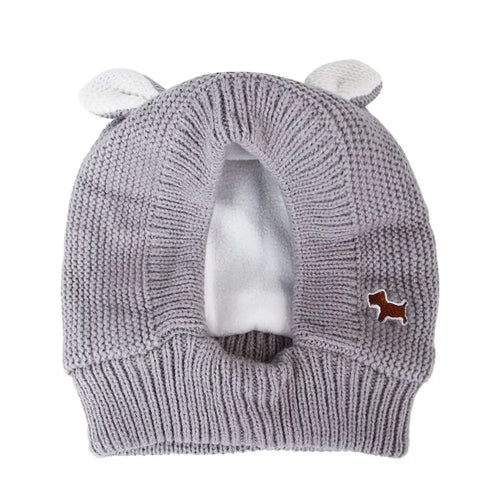 Quiet Dog Ear Muffs Noise Protection Pet Ears Covers Knitted Hat