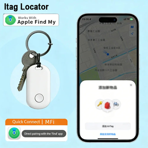 Smart Bluetooth GPS Tracker Work with Apple Find My APP ITag Anti Lost