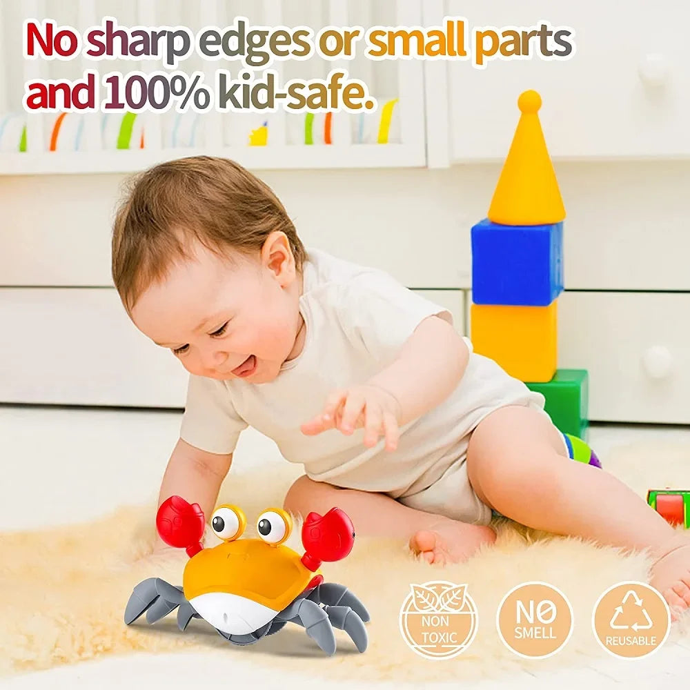 Fun Crab Toy Children Crawling Avoiding Obstacles Electronic Pet With