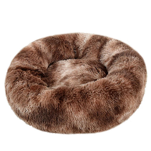 Round Dog Bed Winter Warm Cat Bed Plush Basket for Dog Washable Pet