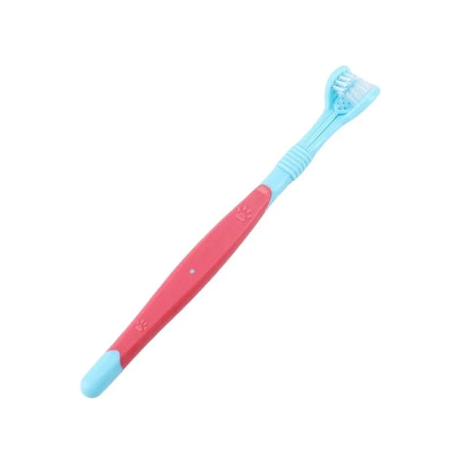 3-Sided Pet Toothbrush Dog Plastic Toothbrush Removing Bad Breath