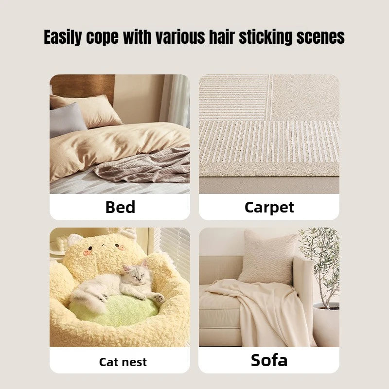Long Handle Pet Hair Remover Brush Static Cat Hair Cleaner for Carpets