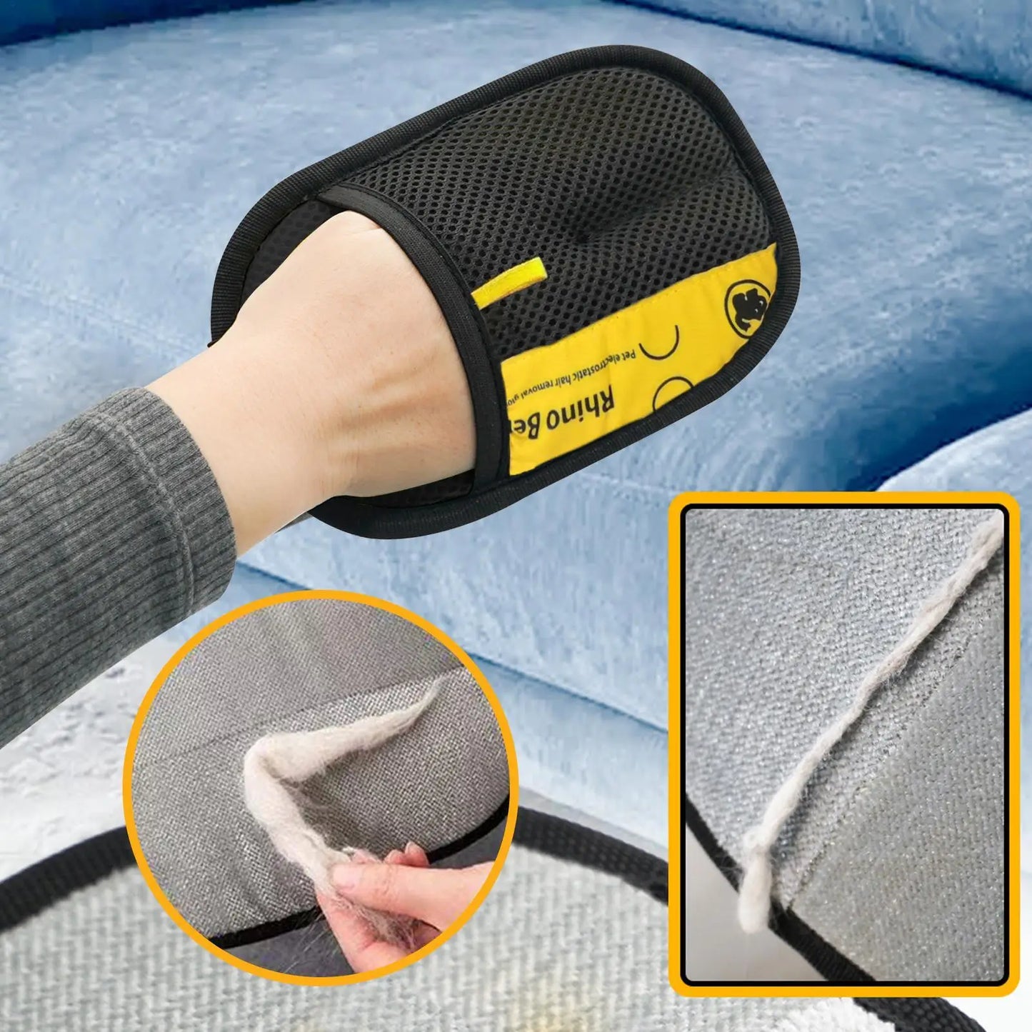 2pcs Cat Grooming Gloves Electrostatic Pet Hair Removal Brush for