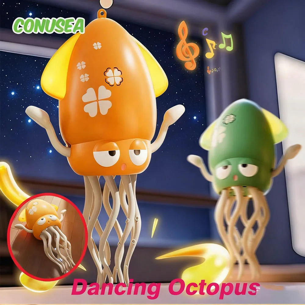 Electric Dancing Squid Octopus dancer Novelty  fidget toys luminous