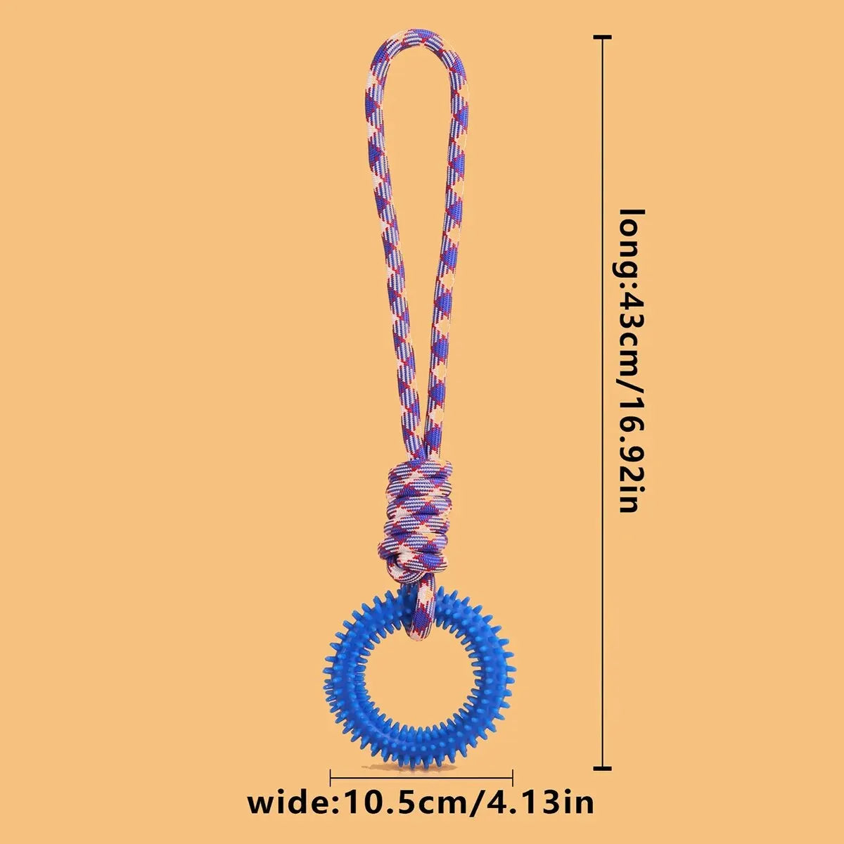 Supet Interactive Training Pet Toy Ring Spiked Ring Dog Teeth Cleaning
