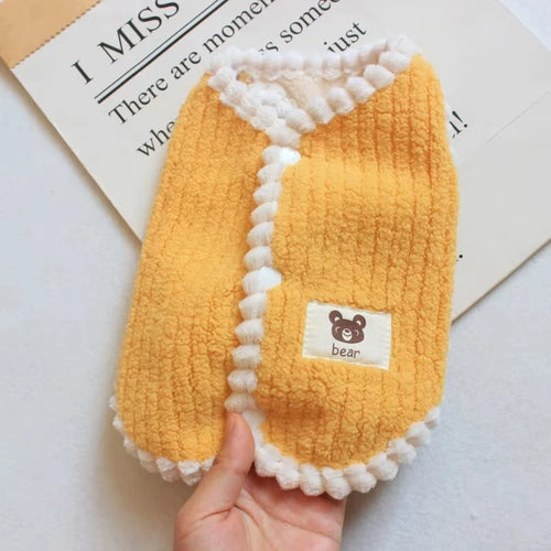Winter Warm Dog Coat Soft Fleece Pet Clothes for Small Dogs Cats Cute