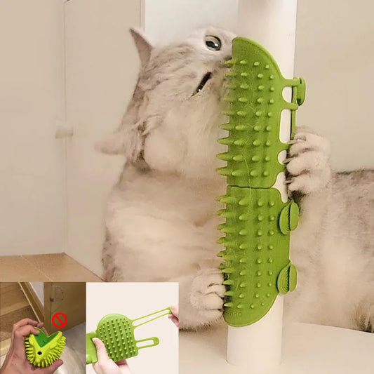 Pet Cat Hair Removal Massage Comb Cats Scratching Rubbing Brush kitten