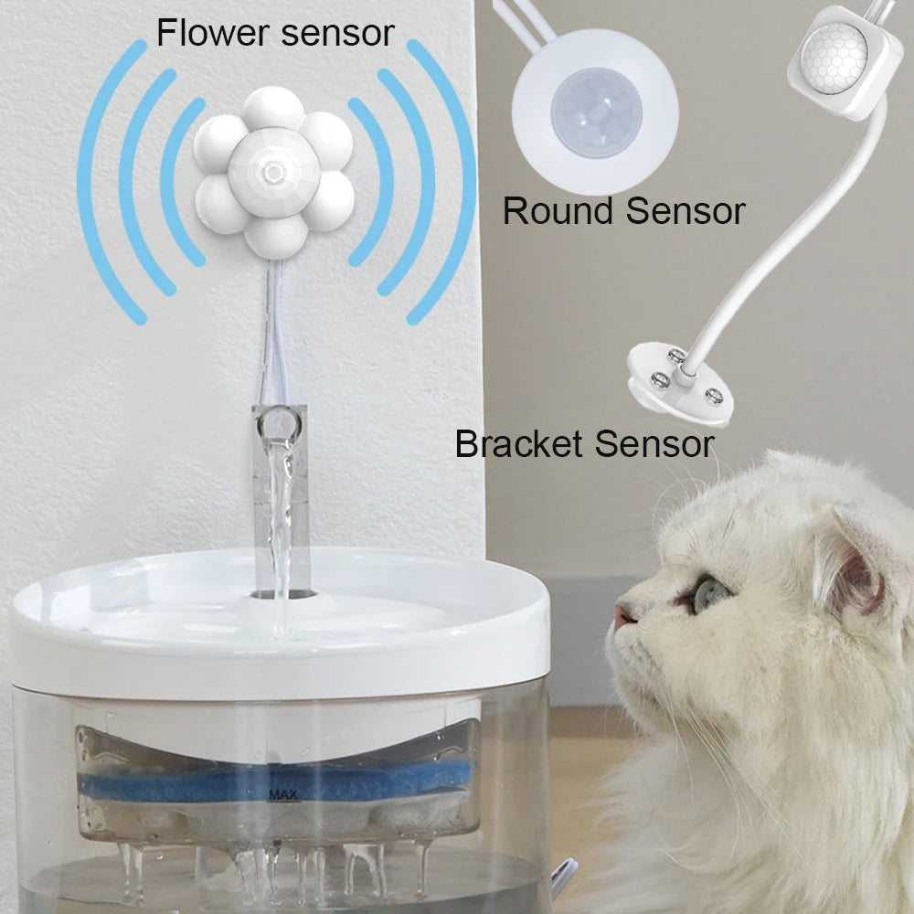 New Automatic Pet Water Dispenser Motion Sensor Filter Fountain