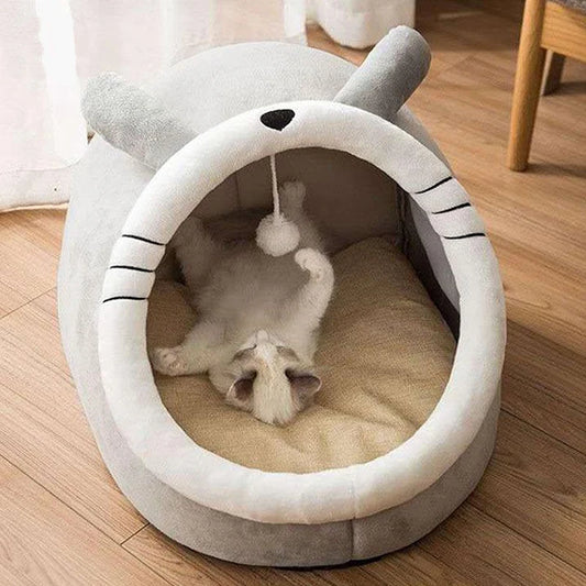 Pet Tent Cave Bed for Cats Small Dogs Self-Warming Cat Tent Bed Cat