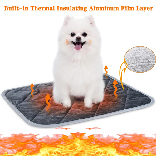 Self Heating Pet Pad, Extra Warm Thermal Dog Crate Pad Washable