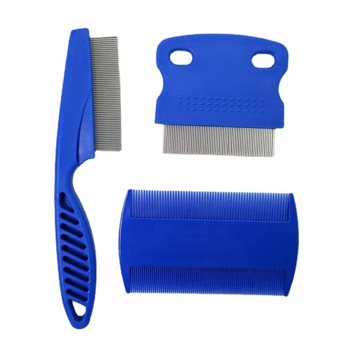 Flea Comb Cat Grooming Comb Set 3 Pcs/set Removes Mucus and Crust