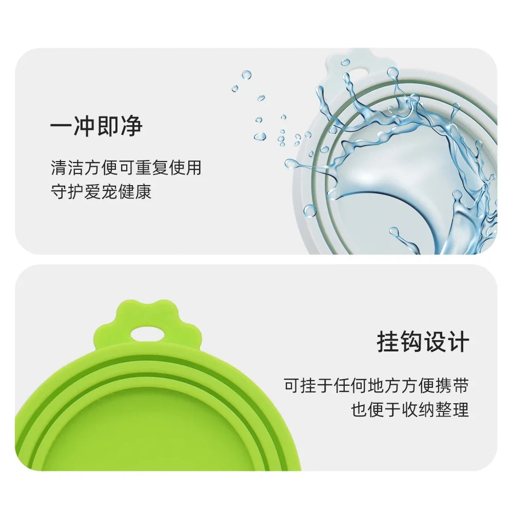 1 Reusable Silicone Pet Can Lid Bpa Free, Suitable For Most Sized Dog