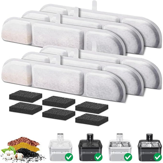 6/12 Pack Cat Water Fountain Filter,Pet Fountain Filter Replacement
