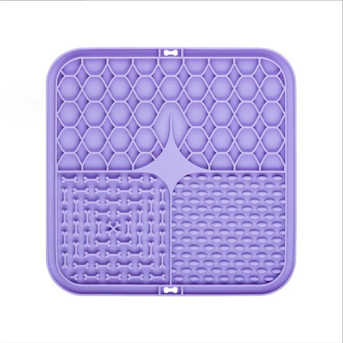 Pet Lick Silicone Mat Slow Feeder Dog Food Plate Bathing Distraction