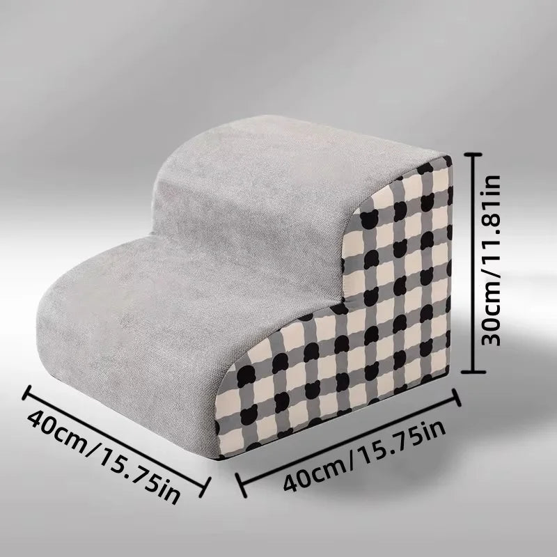 Pet 2/3 Steps High Density Foam Dog Secure Stairs Ramps Non-Slip Pet