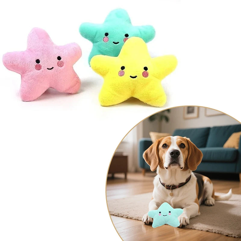 Pets Toys Plush Sounding Pentagram Toys Pets Chew Playing Fun Cute