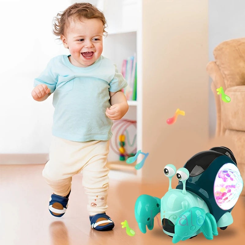 Crawling Crab Baby Toys With Music Light Up Interactive Musical Toys