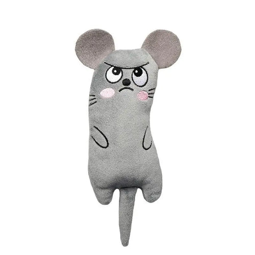 Funny Pet Plush Embroidery Catnip Toy Cat Expressive Mouse Toys