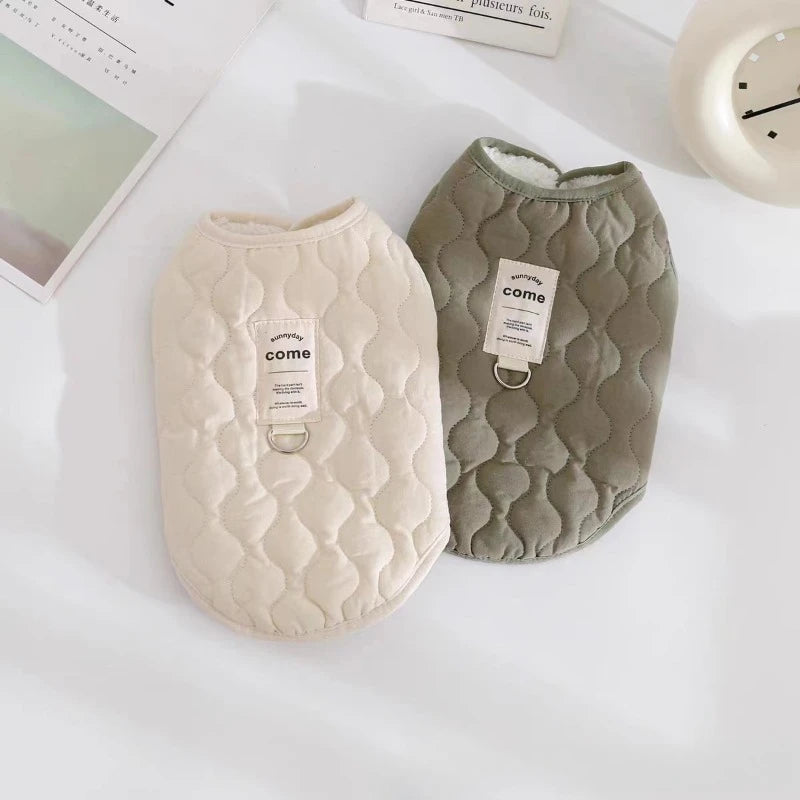 Dog Winter Warm Vest Coat Jacket with D-ring for Small Medium Dogs
