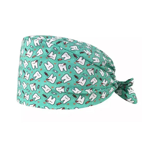 Cartoon Doctor Operating Room Pattern Printed Nursing Head Cap Lab