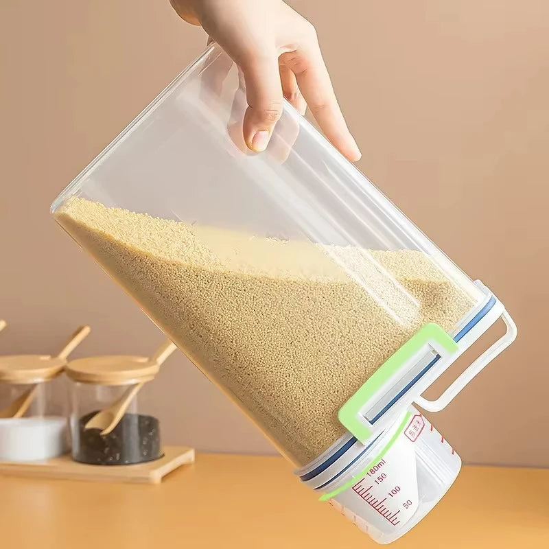 Sealed Grain Storage Jar Moisture-Proof Rice Bucket Pet Food Container