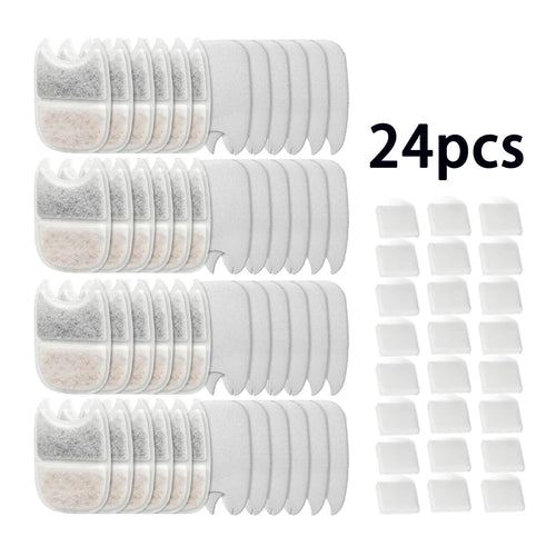 6/12/18/24pcs Pet Water Dispenser Filter Cat Water Fountain Filter