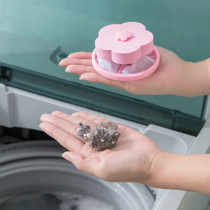1-4PCS Reusable Laundry Ball With Mesh For Washing Machine Plum