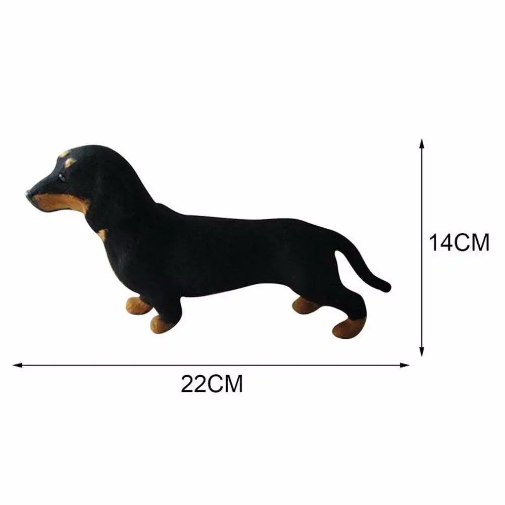 Simulation Dachshund Animal Model Small Ornament Toy Dog Puppy