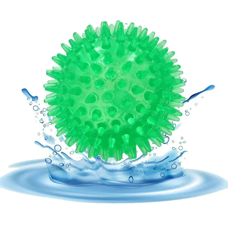 Pet Dog Toys Cat Puppy Sounding Toy Polka Squeaky Tooth Cleaning Ball