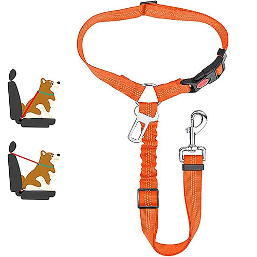 New Solid Two-in-one Pet Car Seat Belt Dog Harness Leash BackSeat