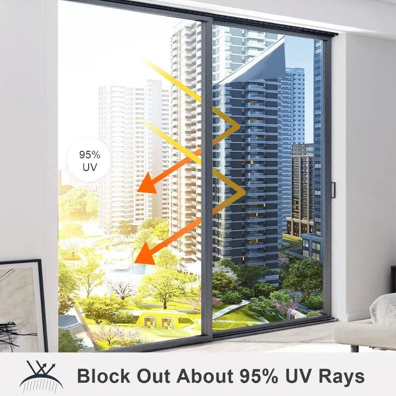 Window Privacy Film One Way Daytime Privacy Static Cling Sun Blocking