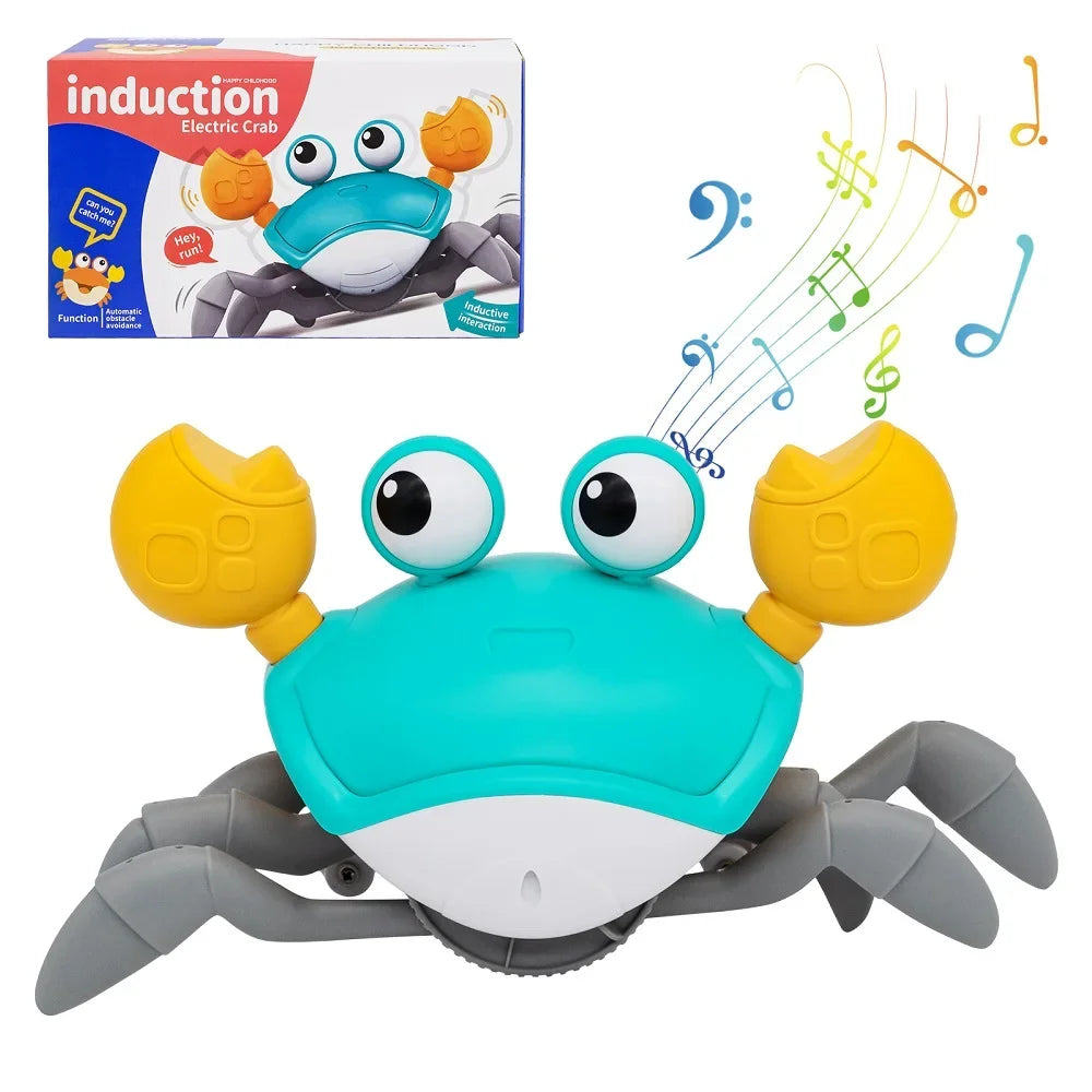 Fun Crab Toy Children Crawling Avoiding Obstacles Electronic Pet With