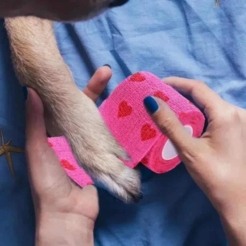 Pet Dog Cat Medical Breathable Elastic Bandage Non-woven Pet Self