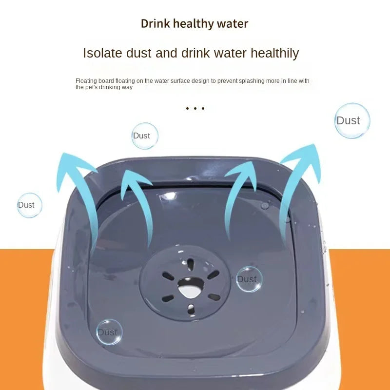 1pc Anti-splash Water Bowl For Dogs 1L Large Capacity Drinker Drinking