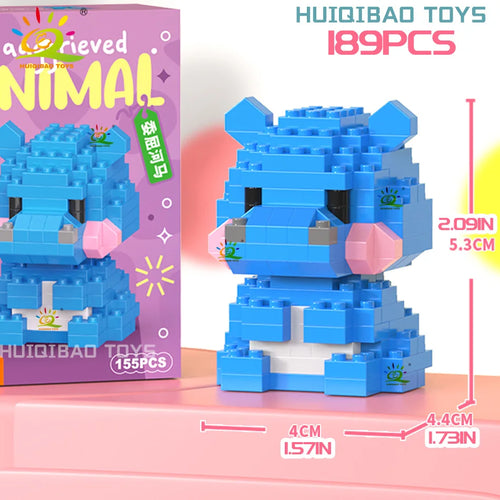 HUIQIBAO MINI Cute Pet Animal Penguin Model Building Block Micro Set
