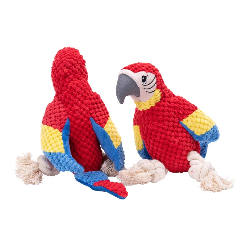 Plush Dog Toys Interactive Squeaky Durable Stuffed Cotton Rope Pet