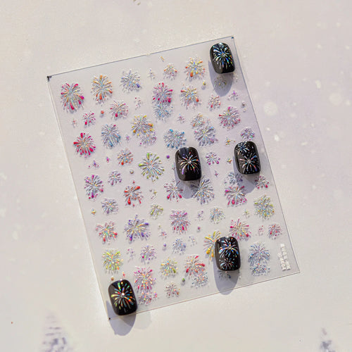 1 piece 5D color crystal star nail stickers high quality love shiny