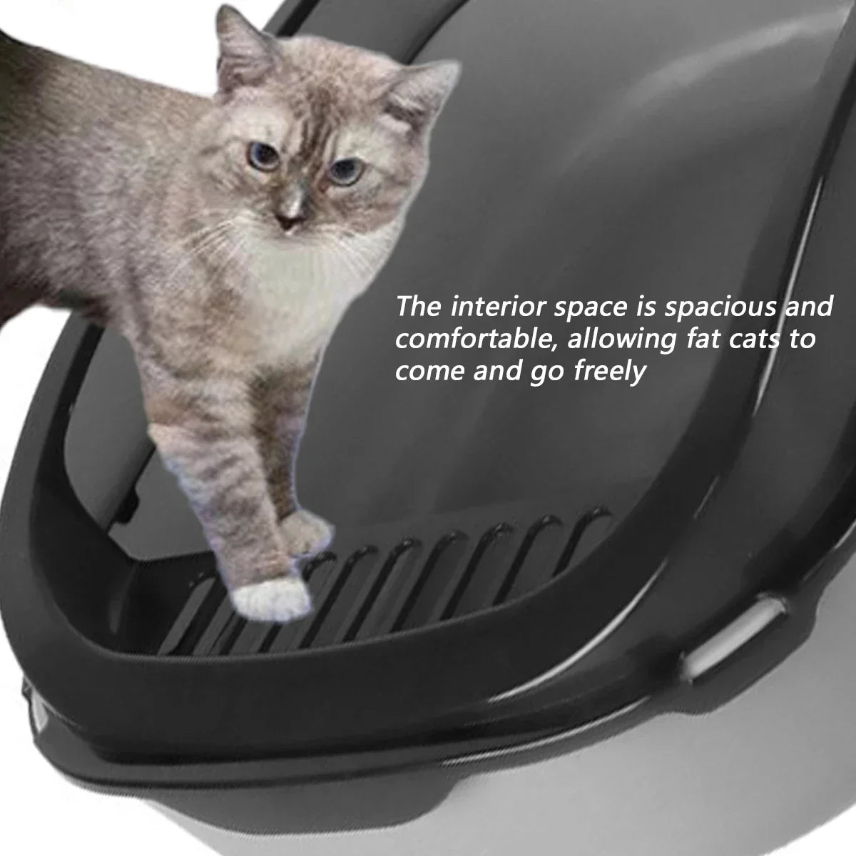 Cat Litter Box Thickening Kitty Sandbox Semi-enclosed High Side