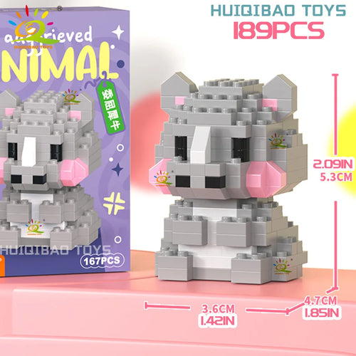 HUIQIBAO MINI Cute Pet Animal Penguin Model Building Block Micro Set