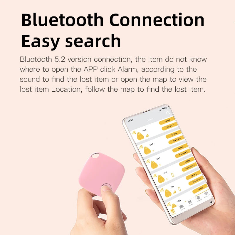 HOMEFISH Mini Bluetooth 5.0 Tracker AntiLost Device Round Pet Kids Bag