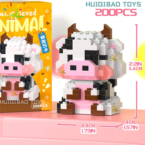 HUIQIBAO MINI Cute Pet Animal Penguin Model Building Block Micro Set
